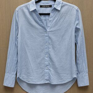 Zara lightweight Blue Women's collared Top